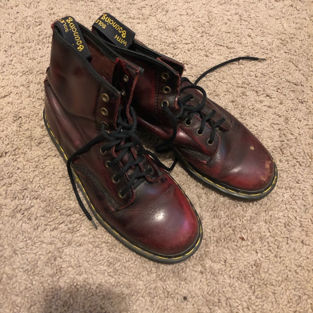 Maroon Red Vintage Doc Martens